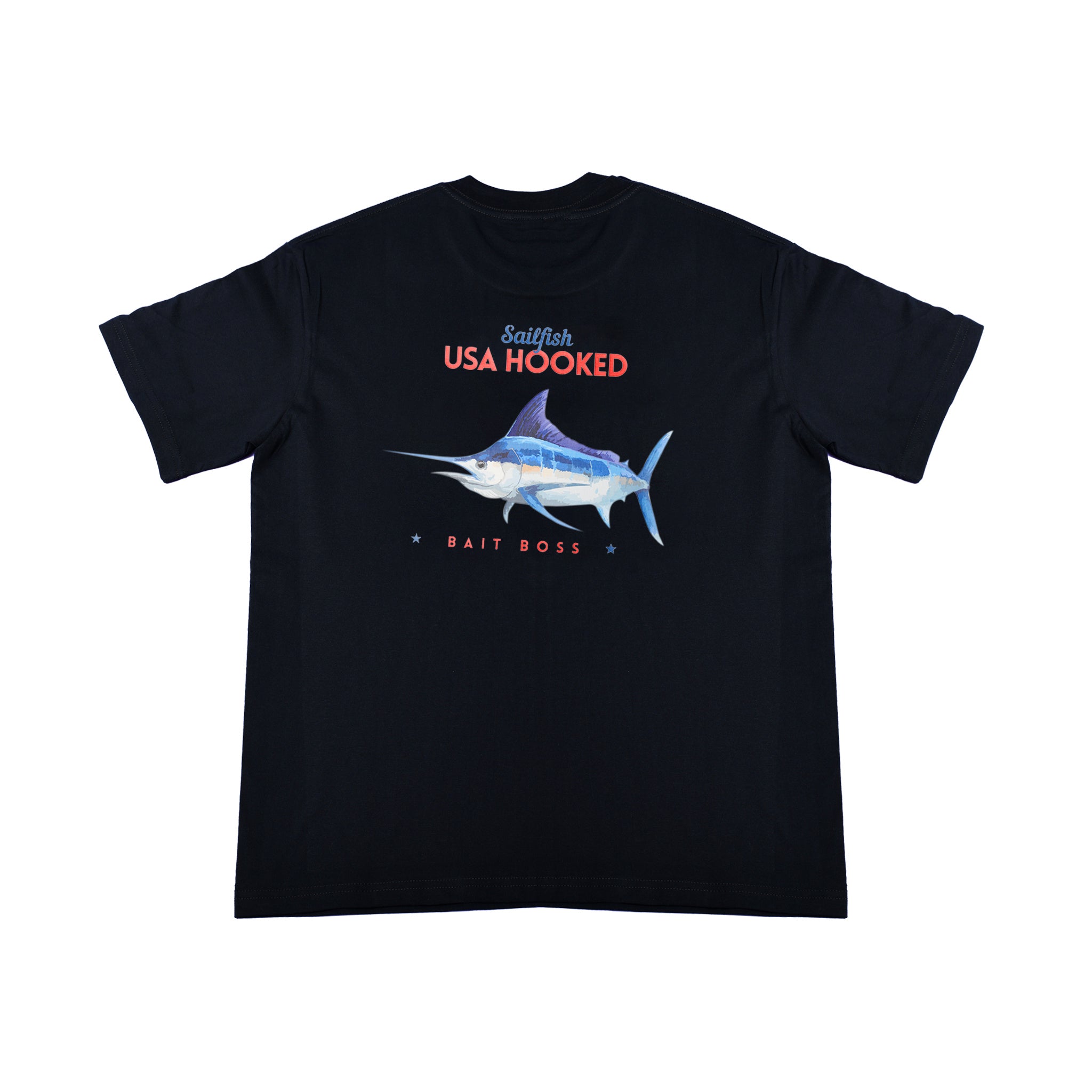 Boys Gone Fishin Black Graphic T shirt USA Hooked Boys Gone Fishin Black Graphic T shirt USA Hooked