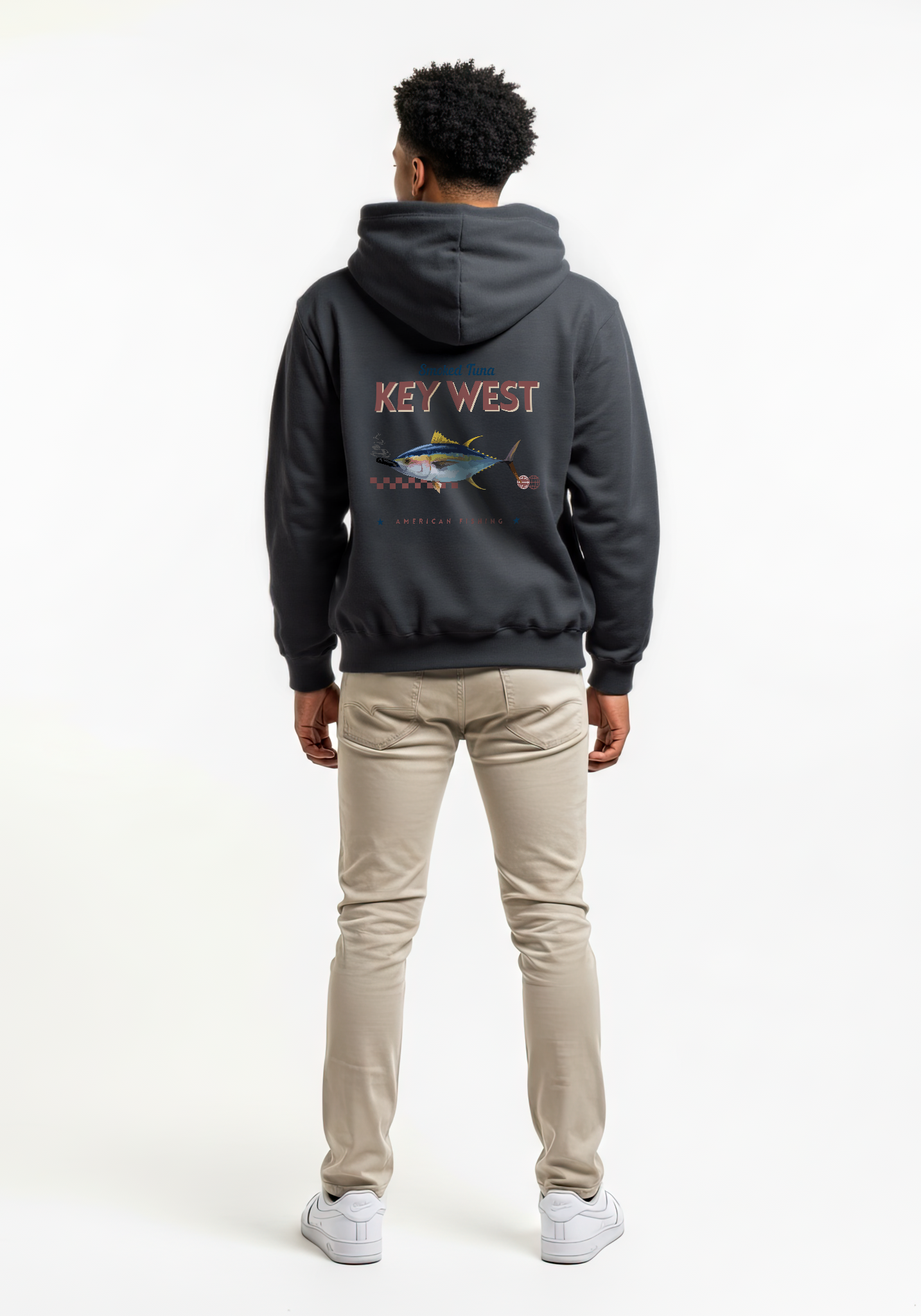 Boys Gone Fishin Grey Graphic Hoodie Key West Boys Gone Fishin Grey Graphic Hoodie Key West