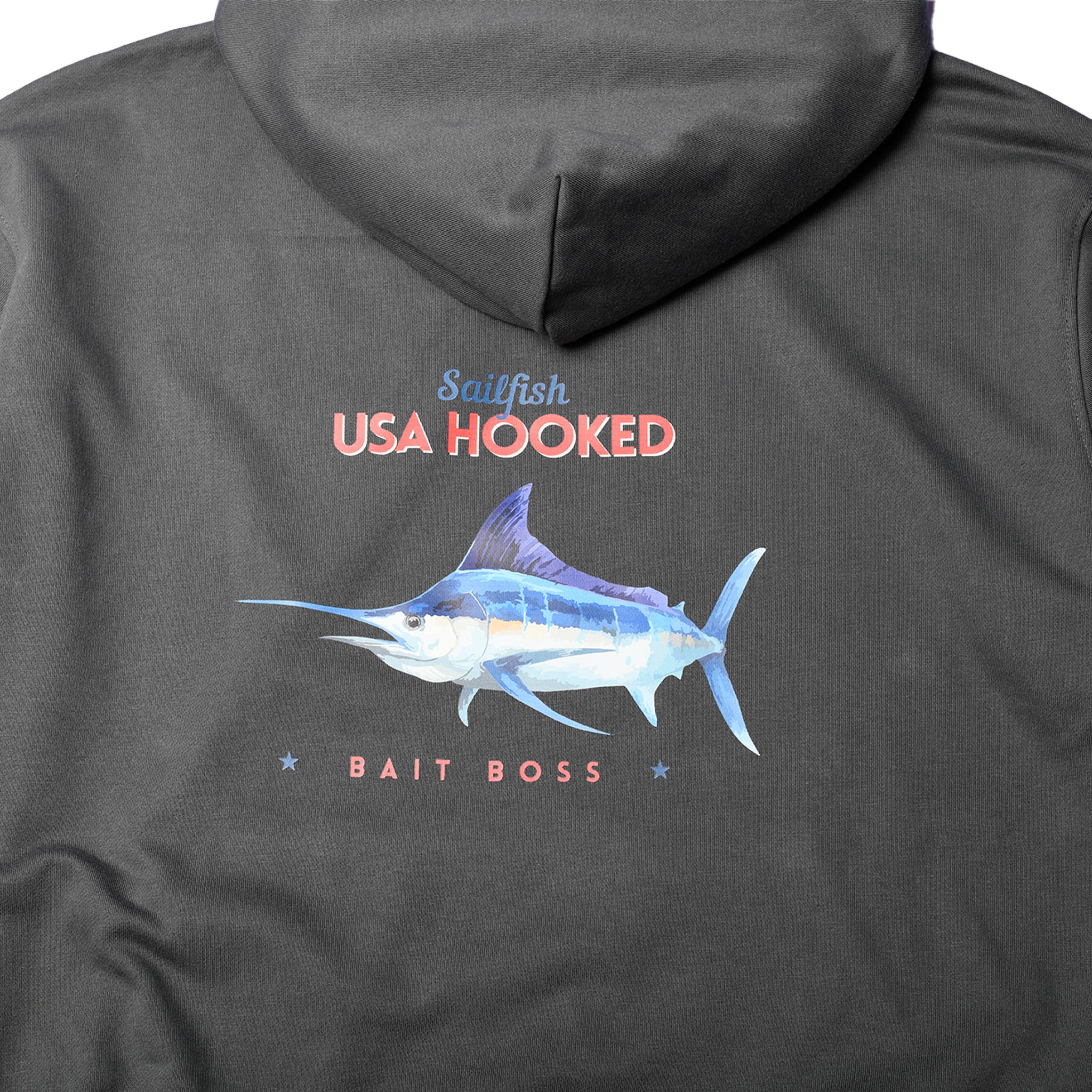Boys Gone Fishin Grey Graphic Hoodie USA Hooked Boys Gone Fishin Grey Graphic Hoodie USA Hooked