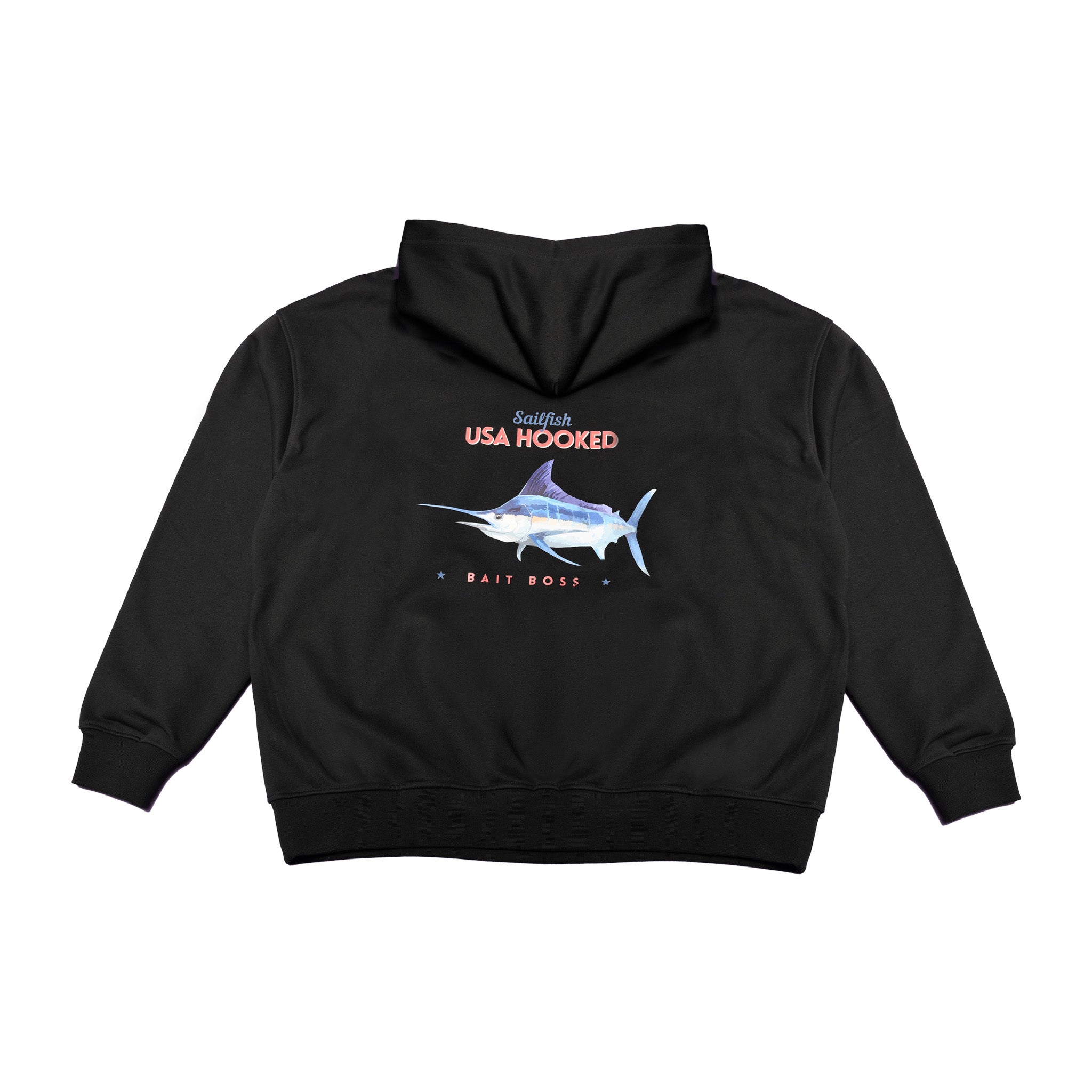 Boys Gone Fishin Black Graphic Hoodie USA Hooked Boys Gone Fishin Black Graphic Hoodie USA Hooked