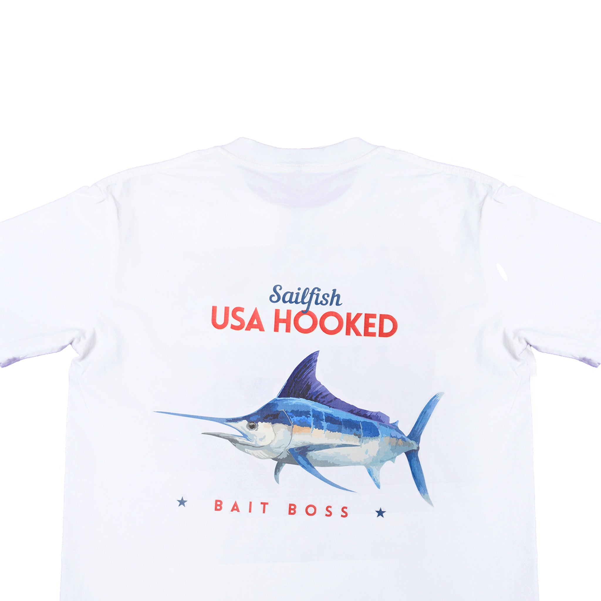 Boys Gone Fishin White Graphic T shirt USA Hooked