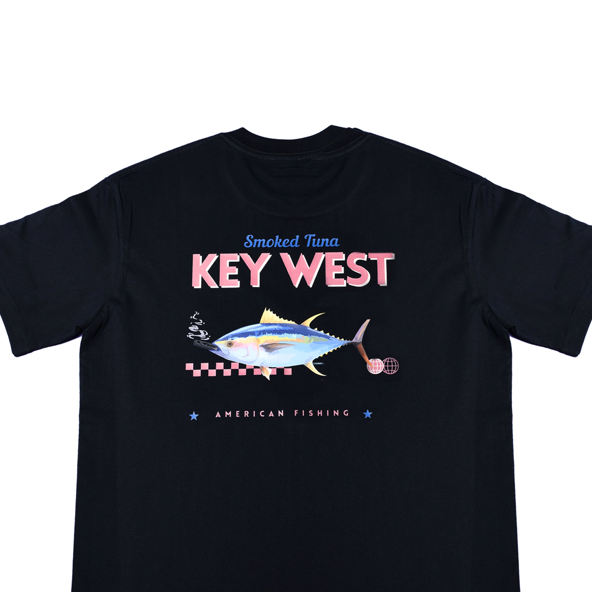Boys Gone Fishin Black Graphic T shirt Key West