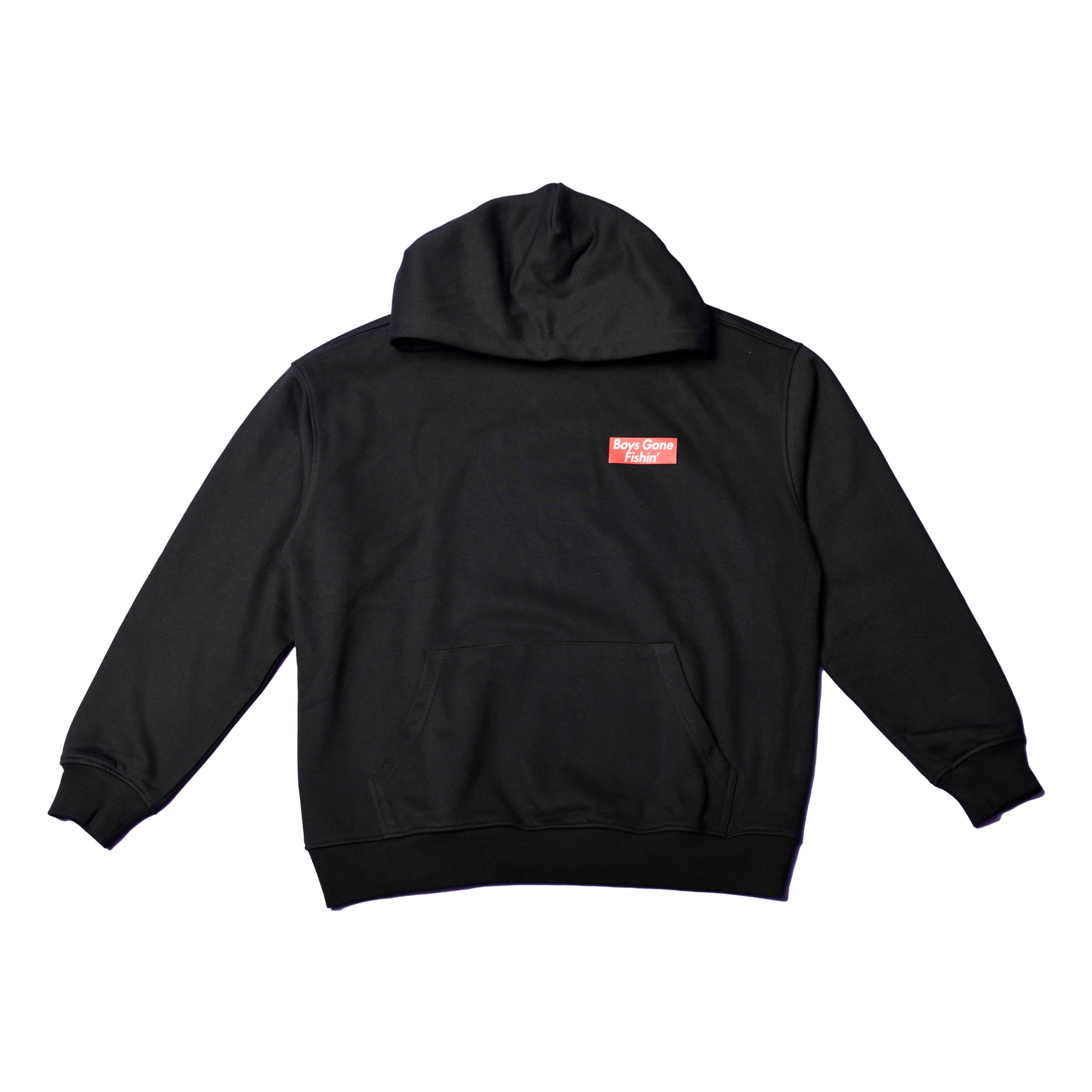 Boys Gone Fishin Black Original Hoodie