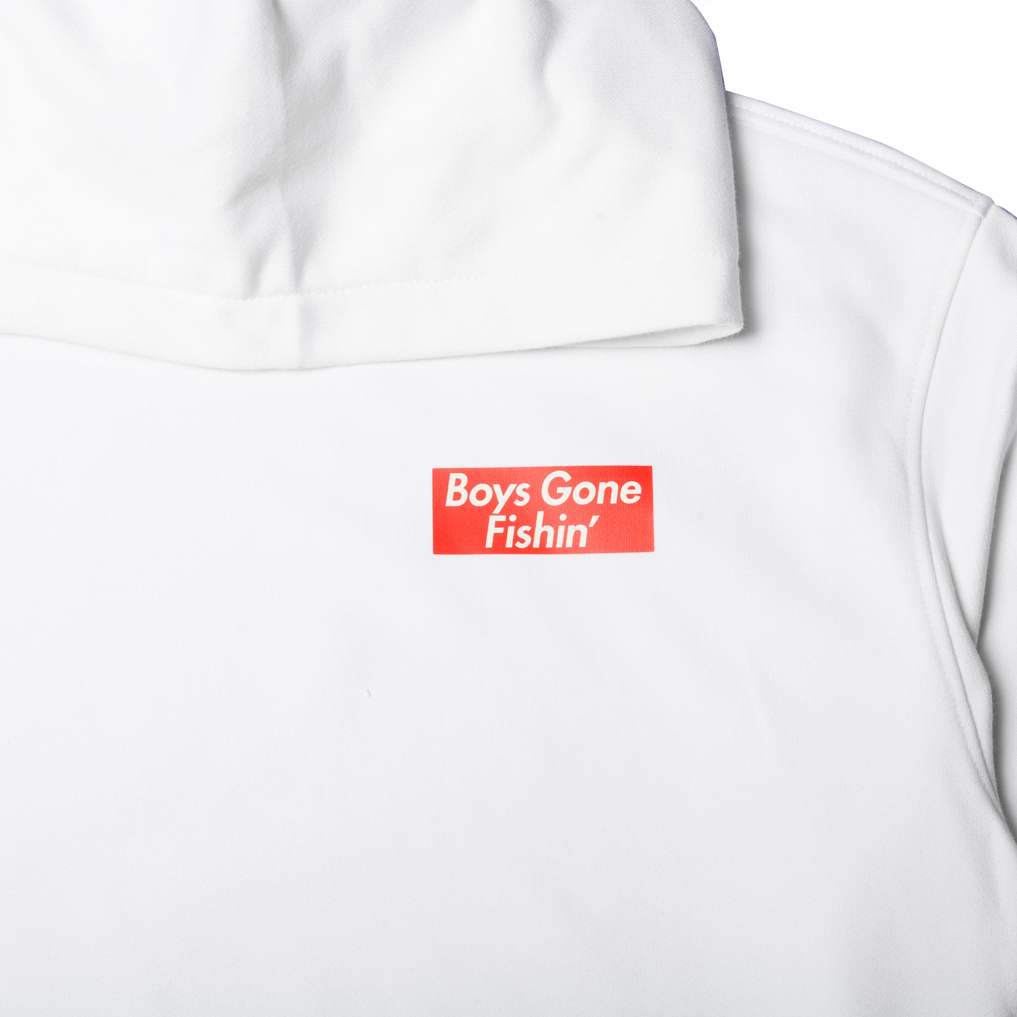 Boys Gone Fishin White Original Hoodie