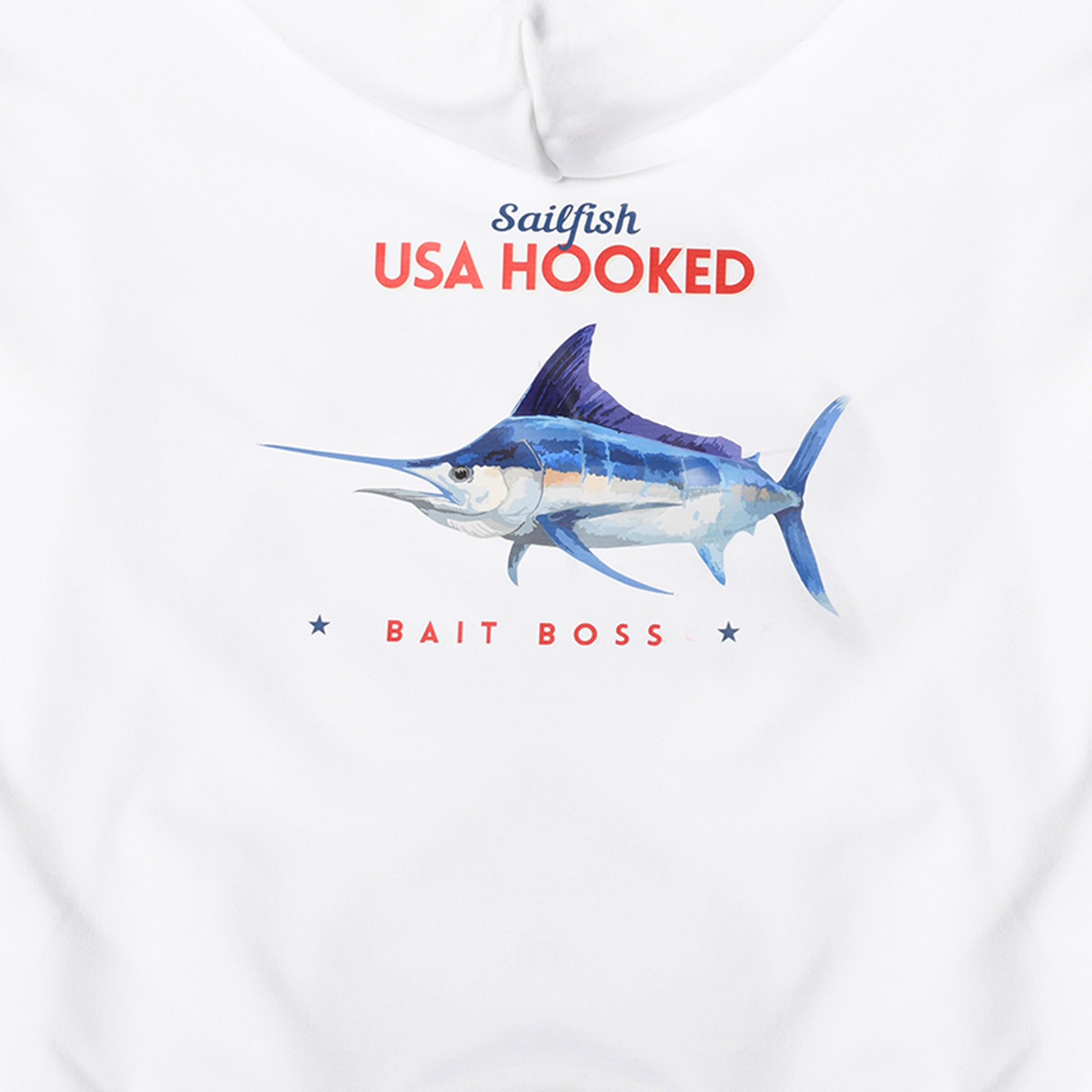 Boys Gone Fishin White Graphic Hoodie USA Hooked