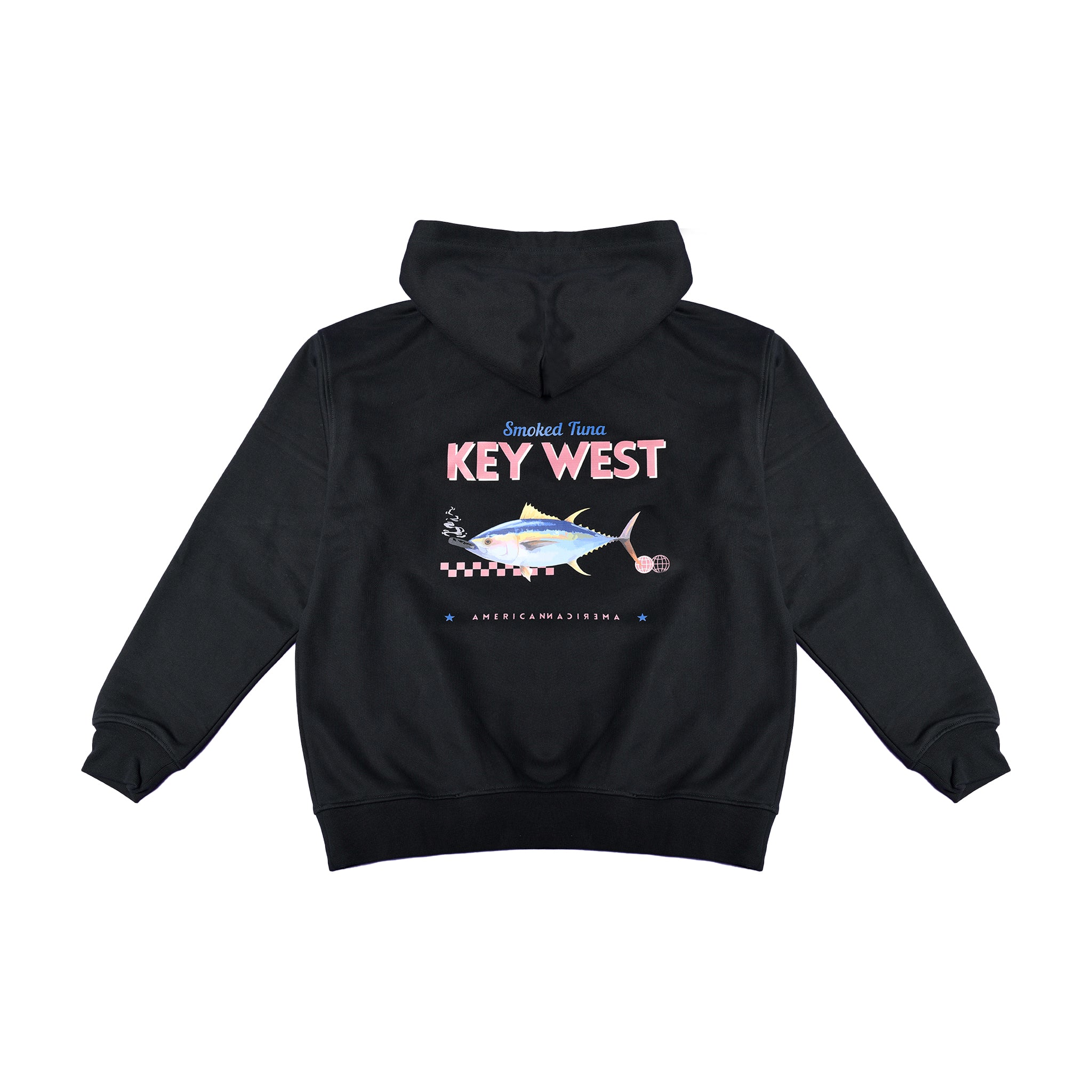 Boys Gone Fishin Black Graphic Hoodie Key West
